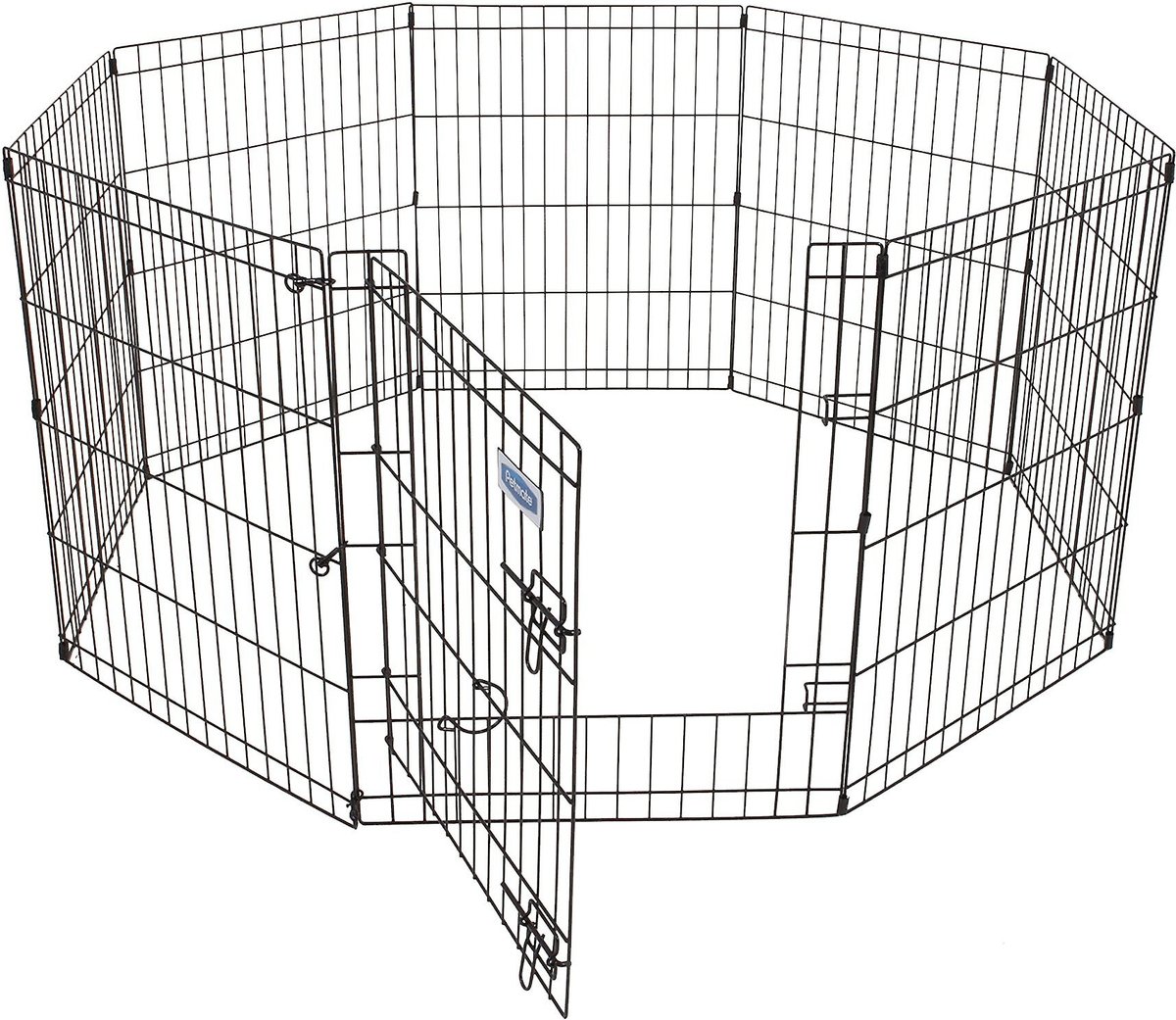 Petmate 8-Panel Wire Dog Exercise Pen with Door， Black