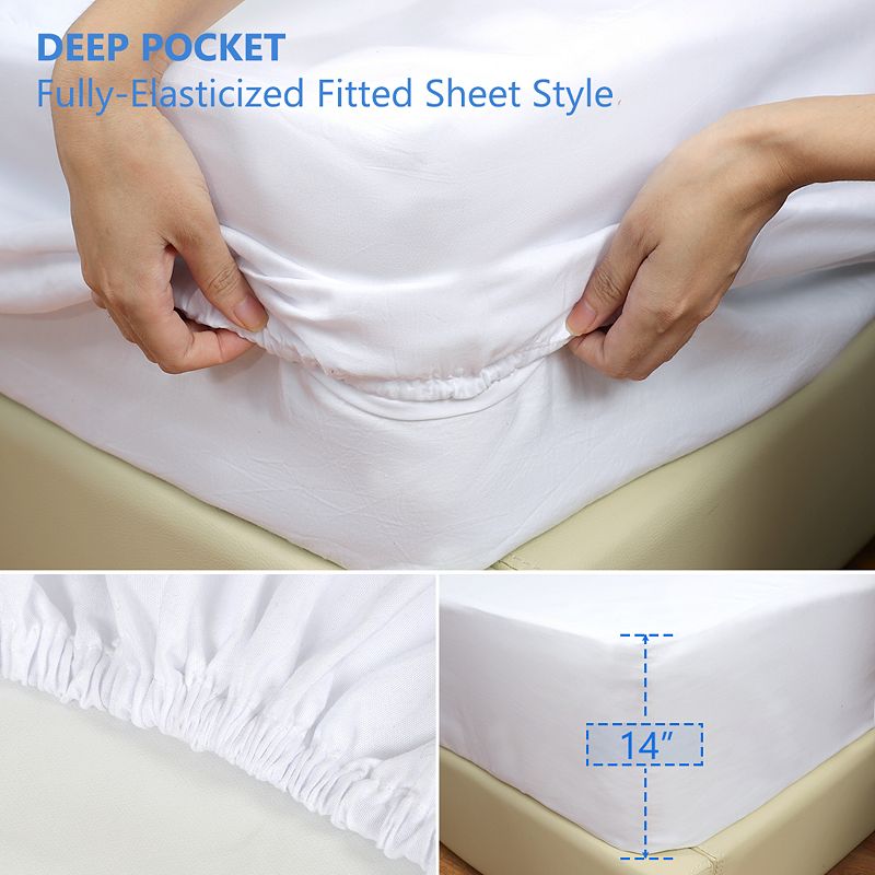 Extra Deep Mattress Bed Fitted Cover Single Double King 78 x 80