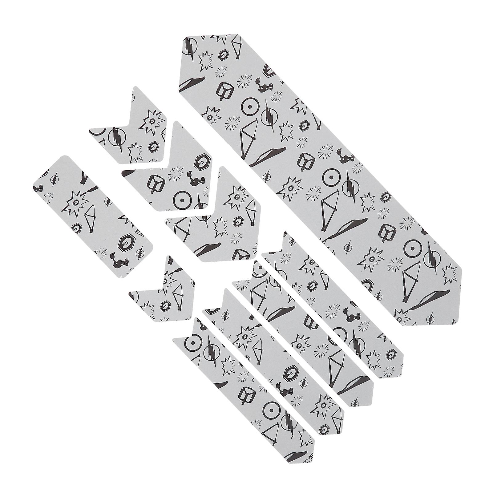 Enlee 10pcs/set Bike Frame 3d Night Reflection Removeable Sticker Bike Paster Guard Coveraccessories Frame Sticker