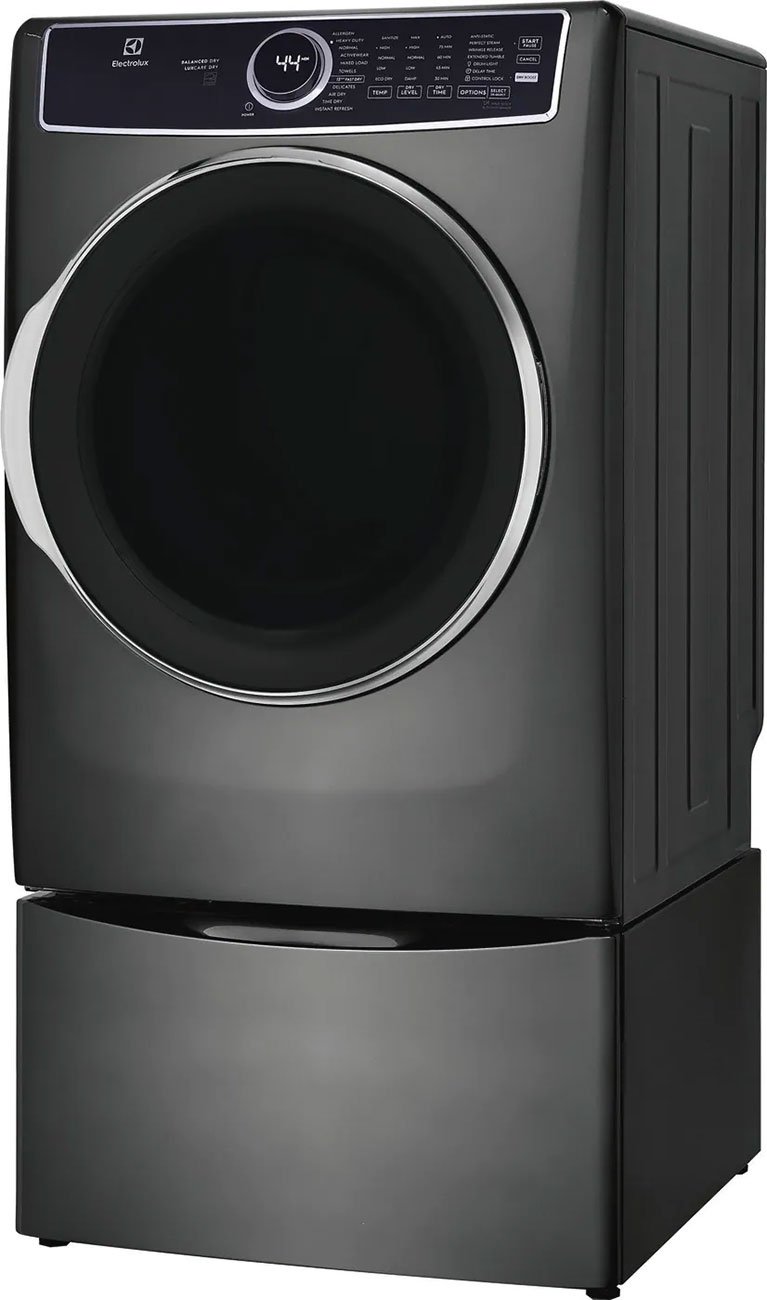 Electrolux 8 Cu. Ft. Titanium Front Load Perfect Steam Electric Dryer With Balanced Dry and Instant Refresh