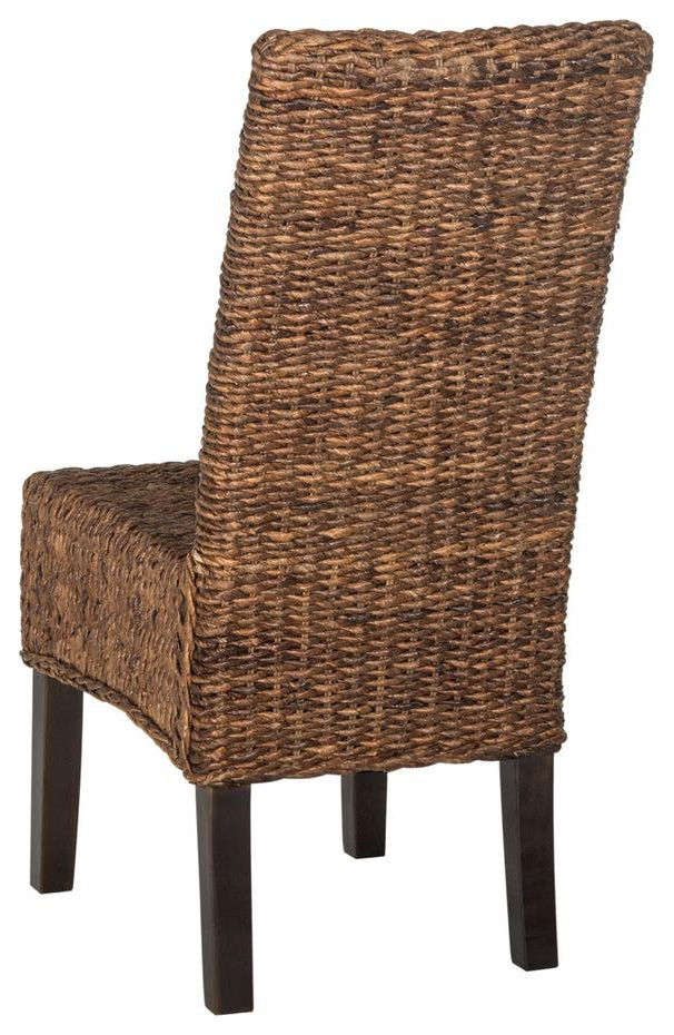 Gani 18 quotWicker Dining Chair Set of 2 Brown   Tropical   Dining Chairs   by Virgil Stanis Design  Houzz