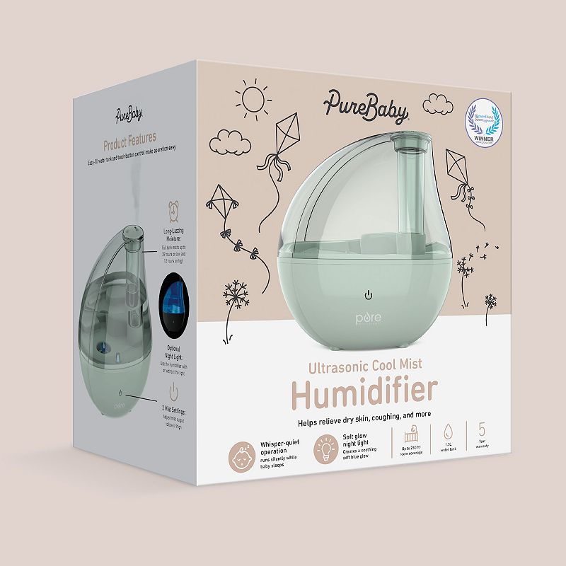 Pure Enrichment PureBaby Ultrasonic Cool Mist Humidifier and Soft Glow Night Light