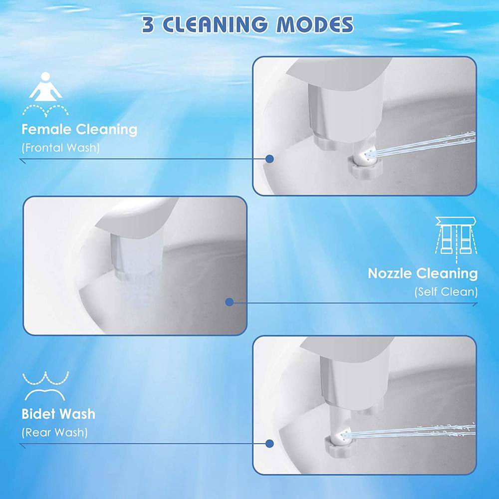 Aim to Wash! Dual Nozzle Non- Electric Bidet Attachment in White 17-3000