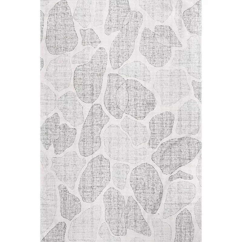 nuLOOM Gretta Abstract Stones Machine Washable Area Rug