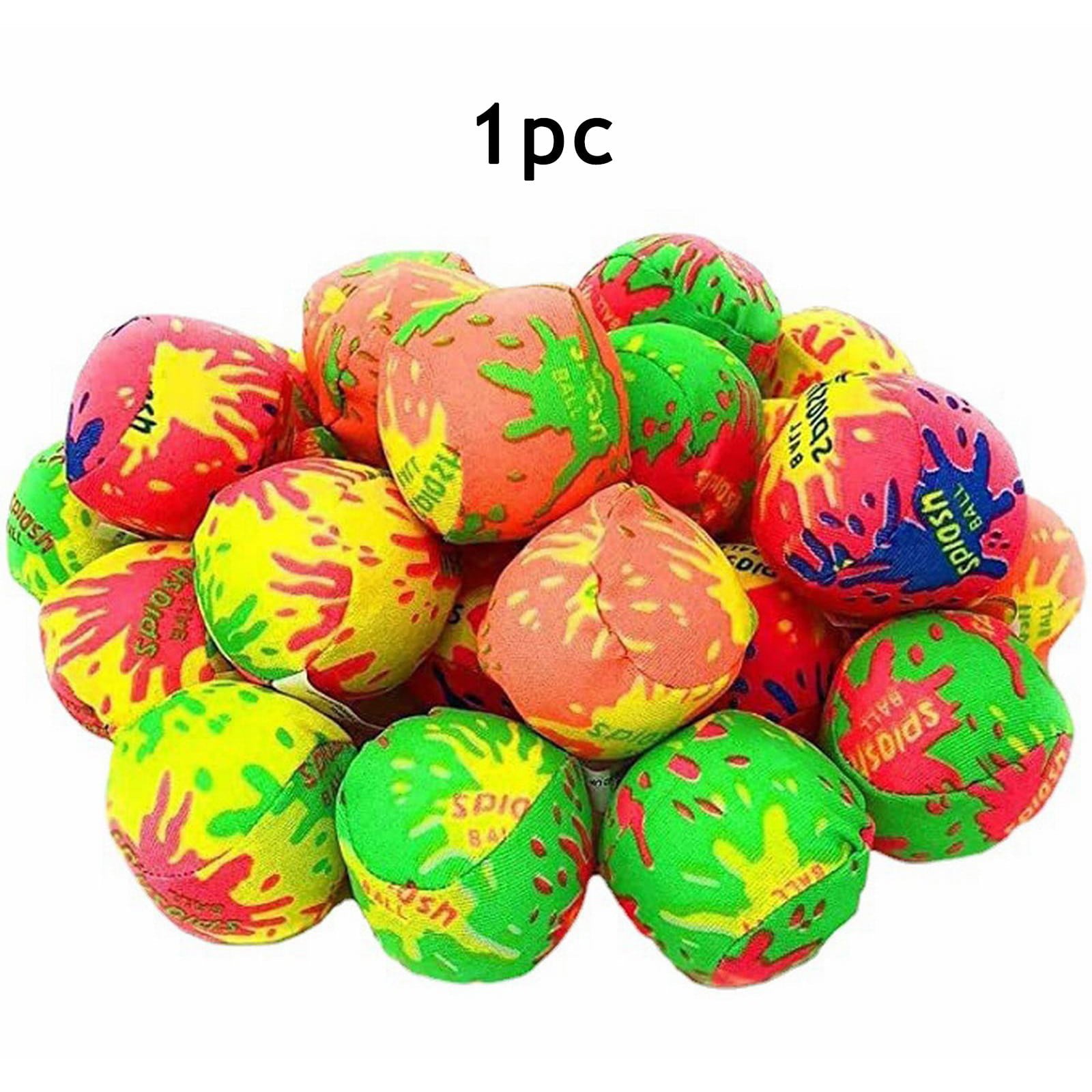 15PC Reusable Water Balls Water Toys Beach Balls Absorbent Cotton Balls Cotton Soaker Bomb Balls Water Bouncing Balls Pool