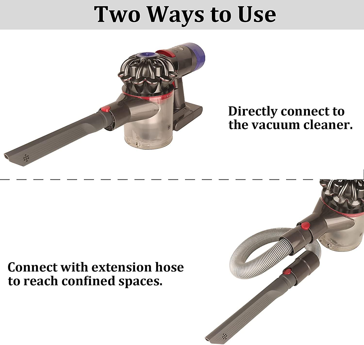 Quick Release Crevice Tool Nozzle Brush Accessory Replacement For Dyson V15 V11 V10 V8 Sv10 V7 Sv11 Cordless Vacuum Cleaner