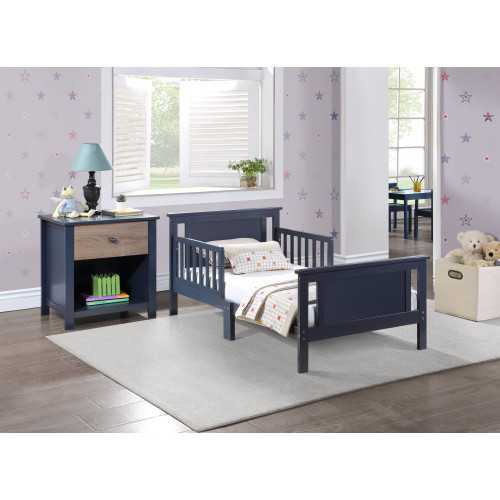 Connelly Reversible Panel Toddler Bed Midnight Blu...