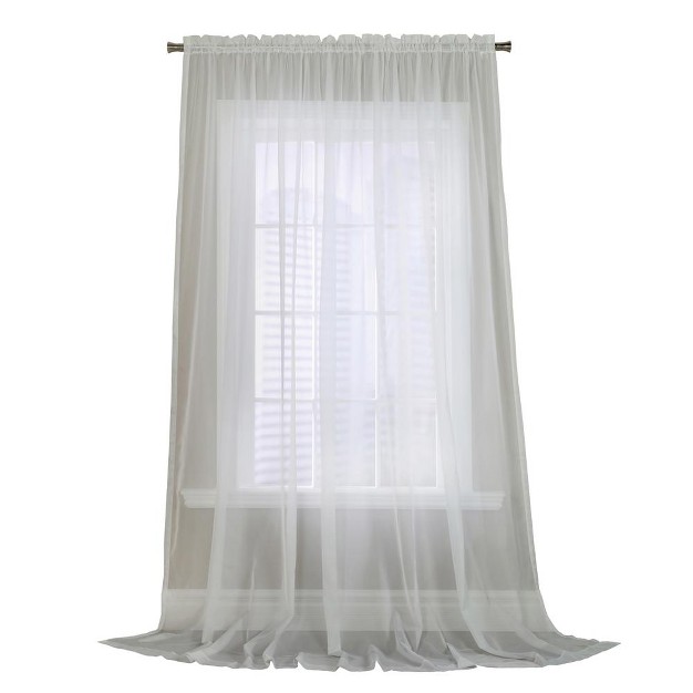 Habitat Rhapsody Voile Sheer Sheer Texture And Supple Drapeability Rod Pocket Light Filtering Curtain Panel White