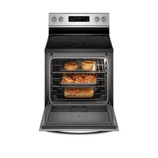 Whirlpool 6.4 cu. ft. Electric Range in Fingerprint Resistant Stainless Steel with Frozen Bake Technology WFE775H0HZ