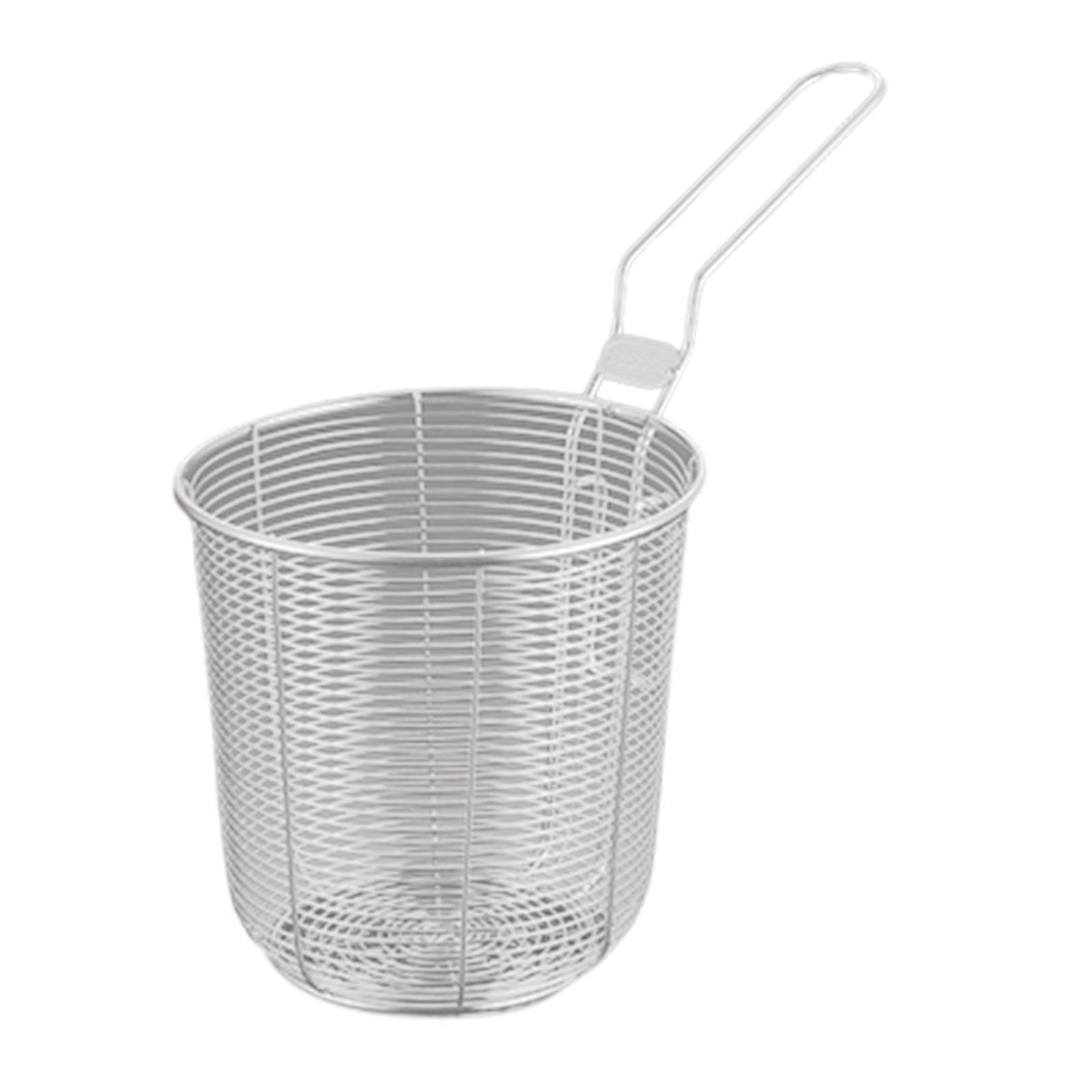 Frying Basket with Handle Food Presentation Tableware Easy Clean for Cooking 12cm