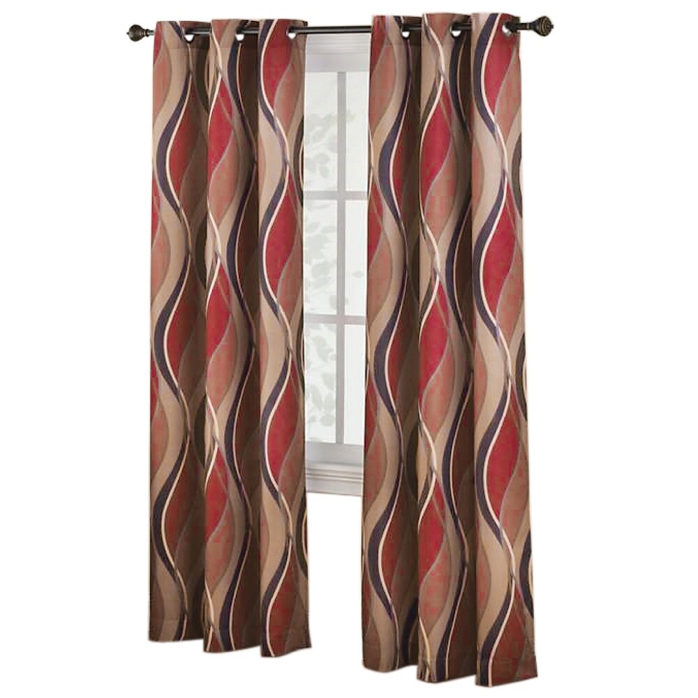 Intersect Wave Grommet Top Curtain Panel