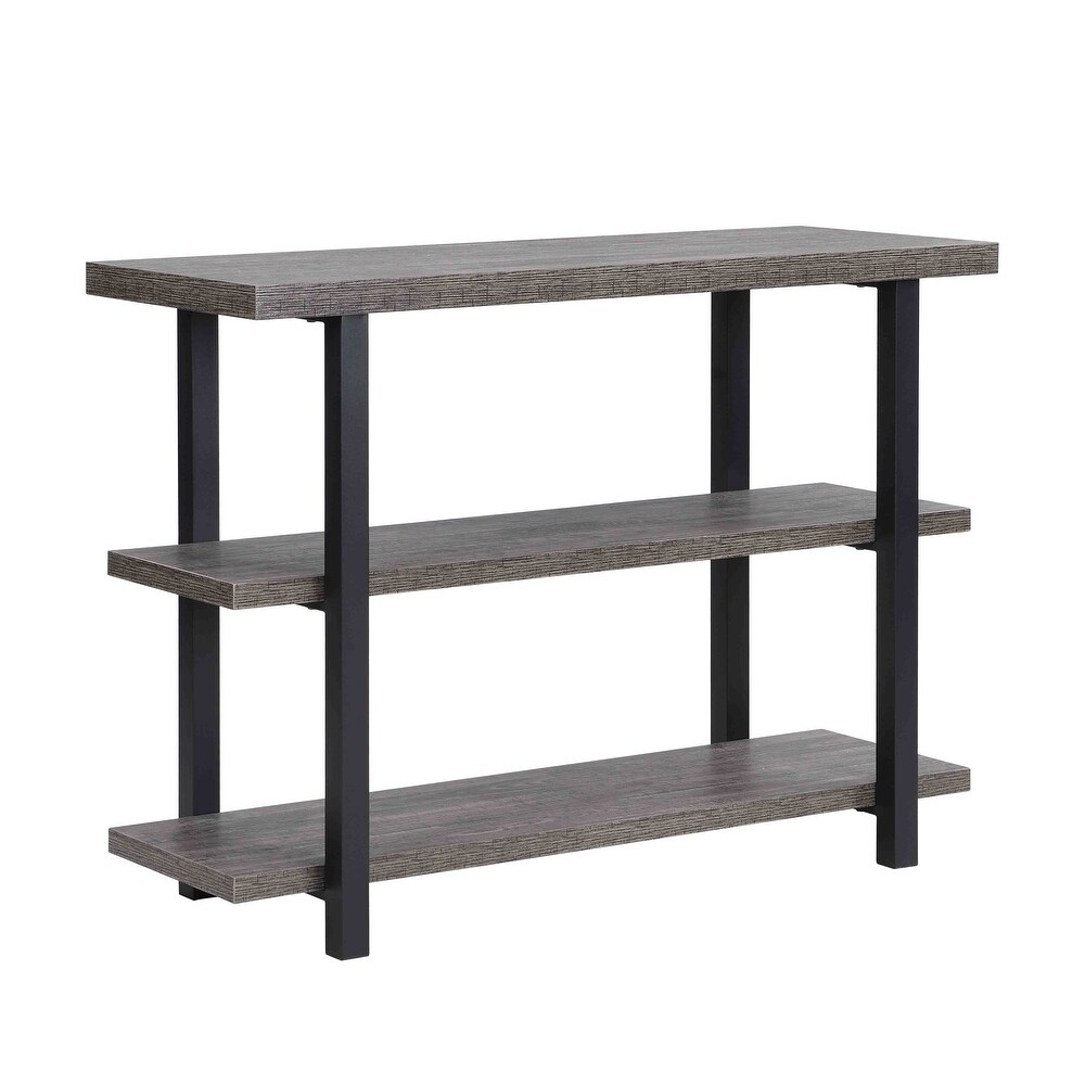 Industrial 3 Tier Sofa Console Table  Wood/Metal