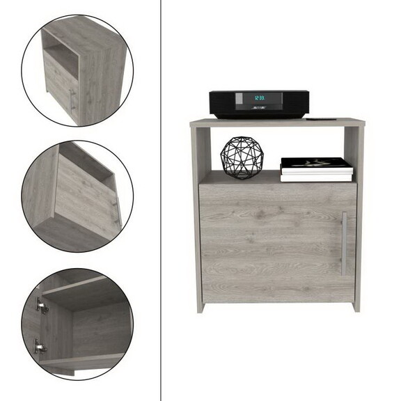 DEPOT E SHOP Omaha Nightstand  Single Door Cabinet...