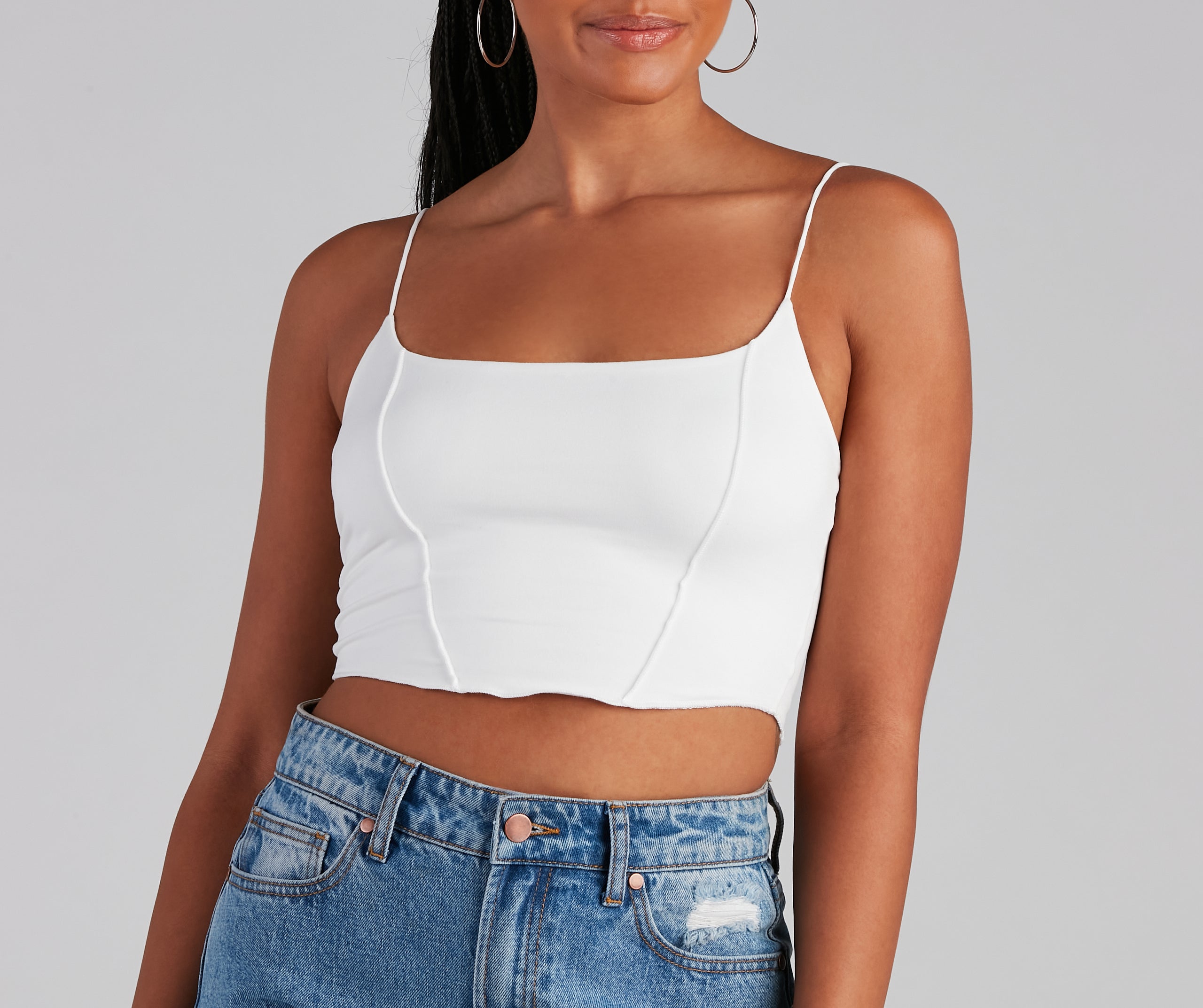 You're Not Basic Seam Crop Top