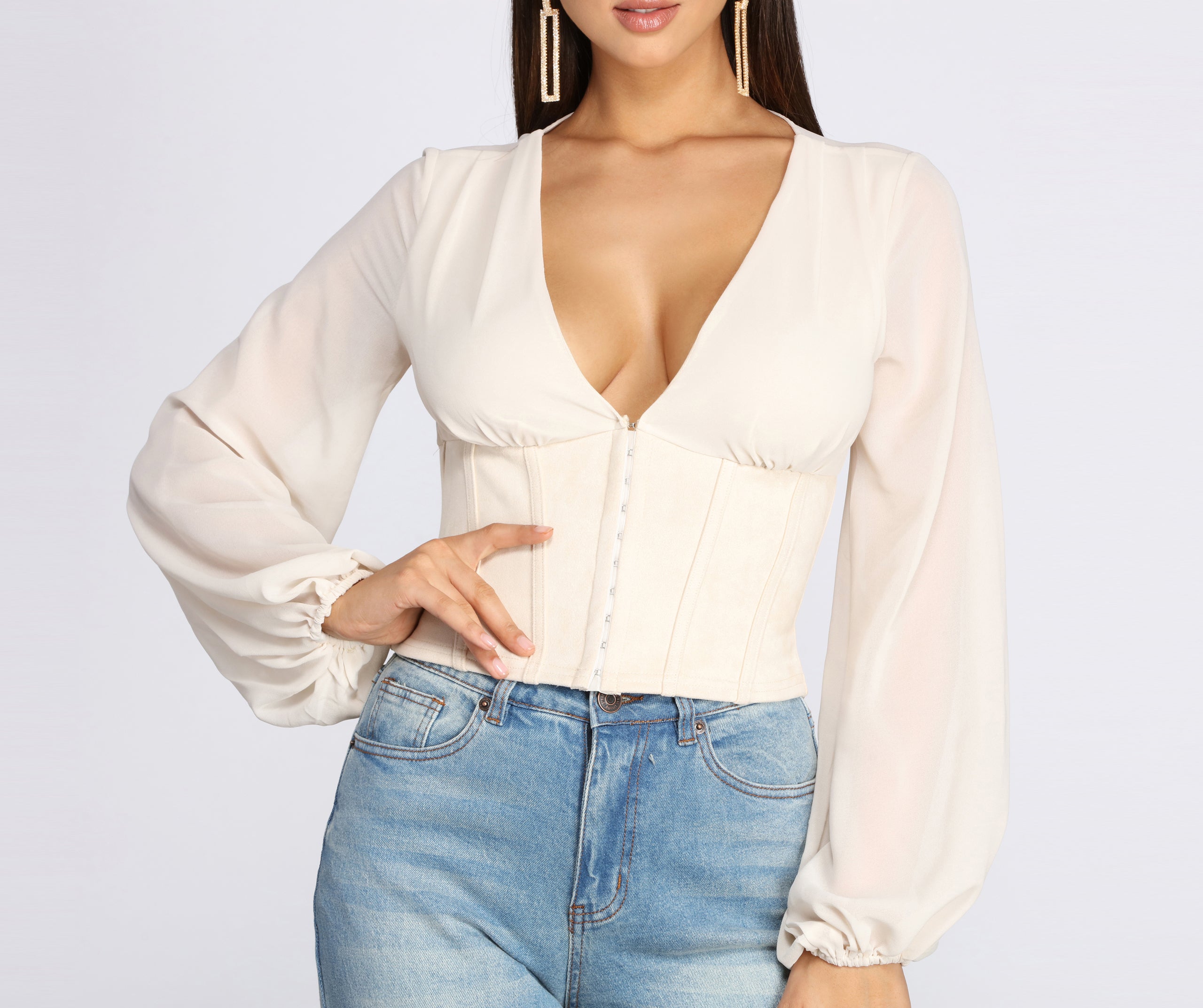 Stay Chic Corset Blouse