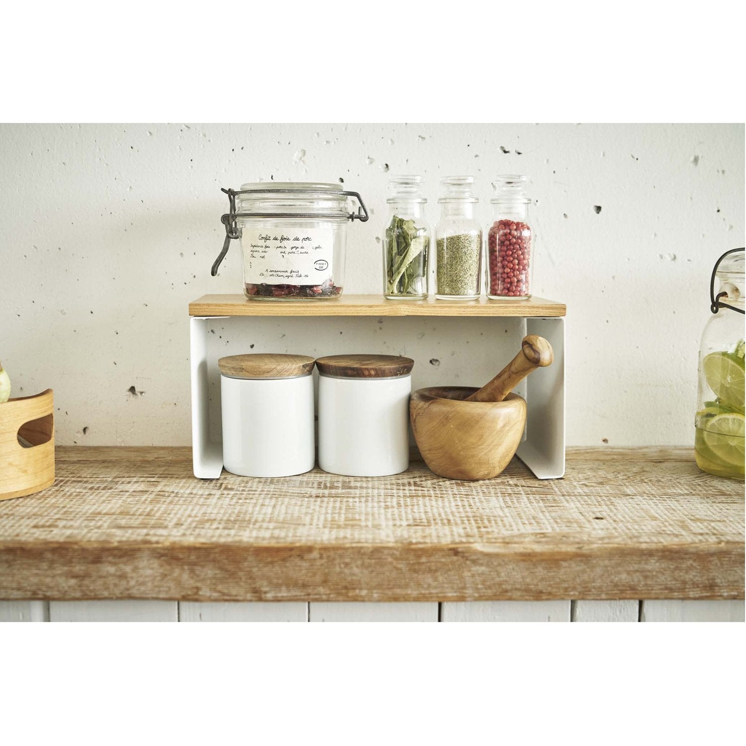 Tosca Wood-Top Stackable Kitchen Rack - Small