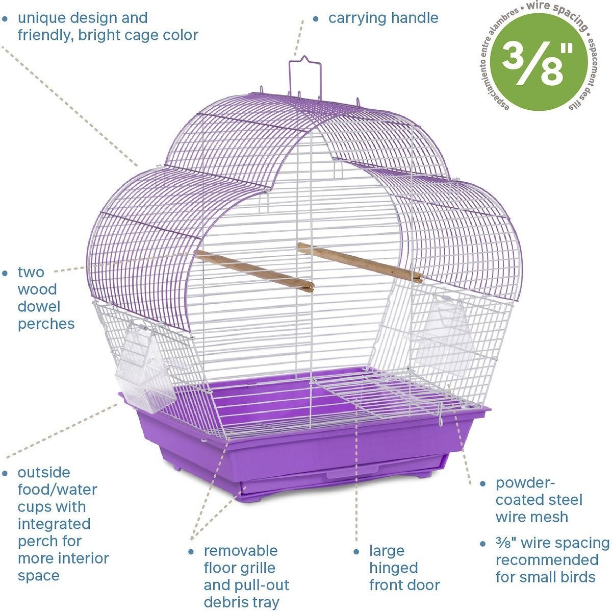 Prevue Pet Products Palm Beach Scallop Roof Bird Cage