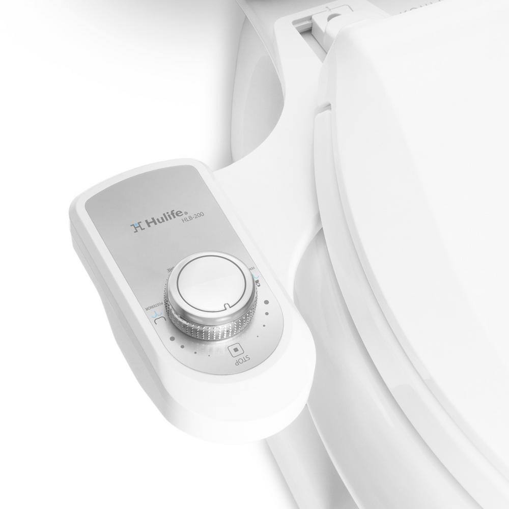 Hulife Non-Electric Bidet Attachment with Dual Nozzle Self Cleaning Cold Water in White HLB-200