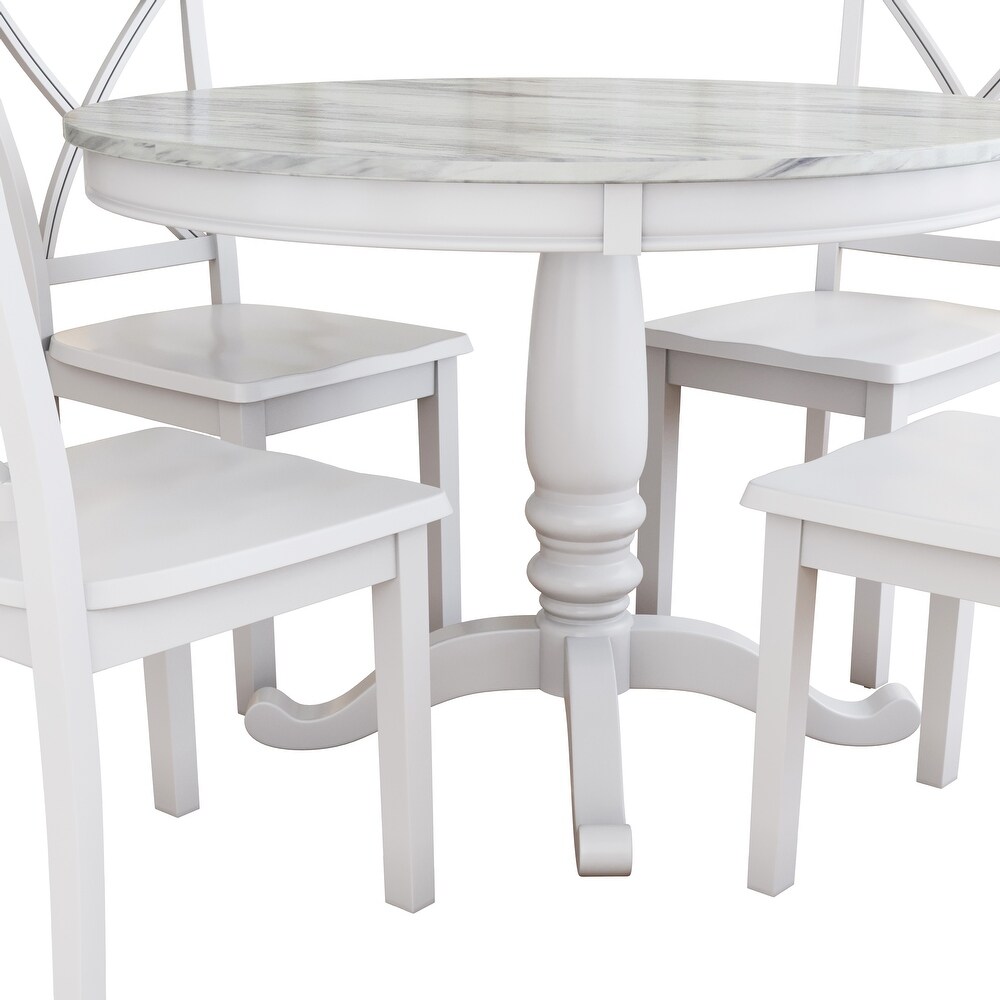 5 Pieces Dining Table and Chairs Set