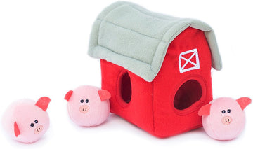 Zippy Paws Zippy Burrow Pig Barn Dog Toy andndash; Pet Empire and Supplies