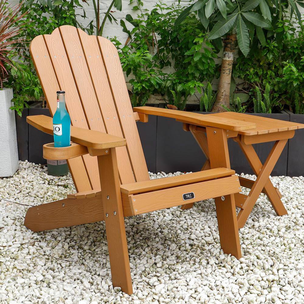 Portable Brown Folding Side Table Square Plastic Wood Table Is Perfect For Outdoor Camping Picnic GM-47