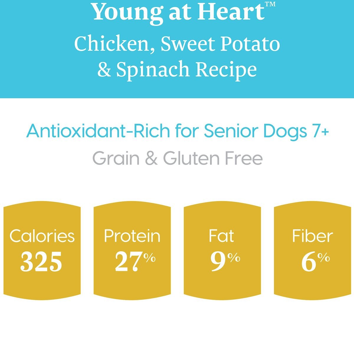 Solid Gold Young At Heart Senior Grain-Free Chicken， Sweet Potato and Spinach Dry Dog Food