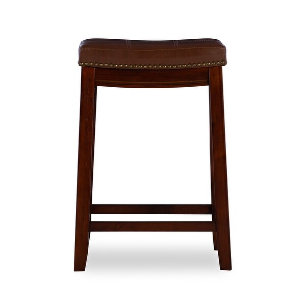 Copper Grove Willamette Cognac Faux Leather Counter Stool