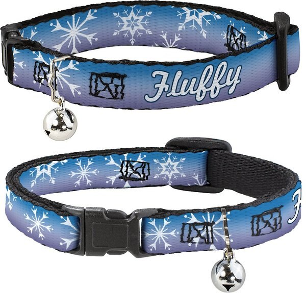 Buckle-Down Disney Frozen II Snowflakes Personalized Breakaway Cat Collar with Bell