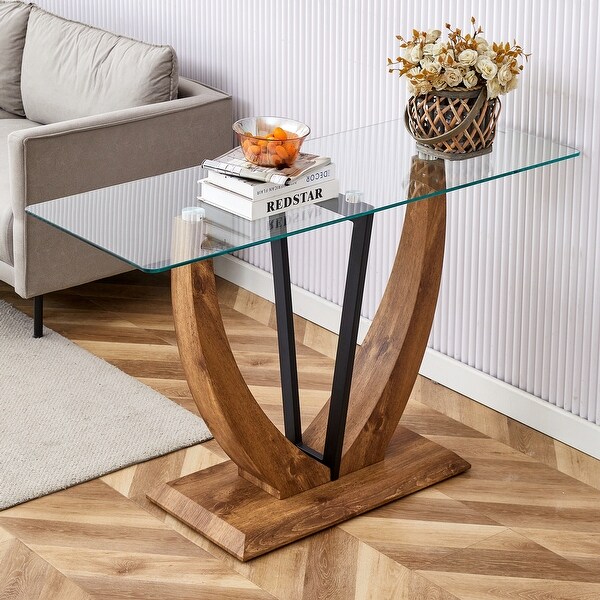 Modern and simple rectangular glass dining table in white with a pattern，white top and gold legs，suitable for entrance