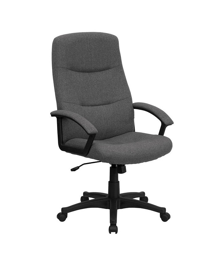 EMMA+OLIVER High Back 2-Line Horizontal Stitch Back Executive Swivel Office Chair