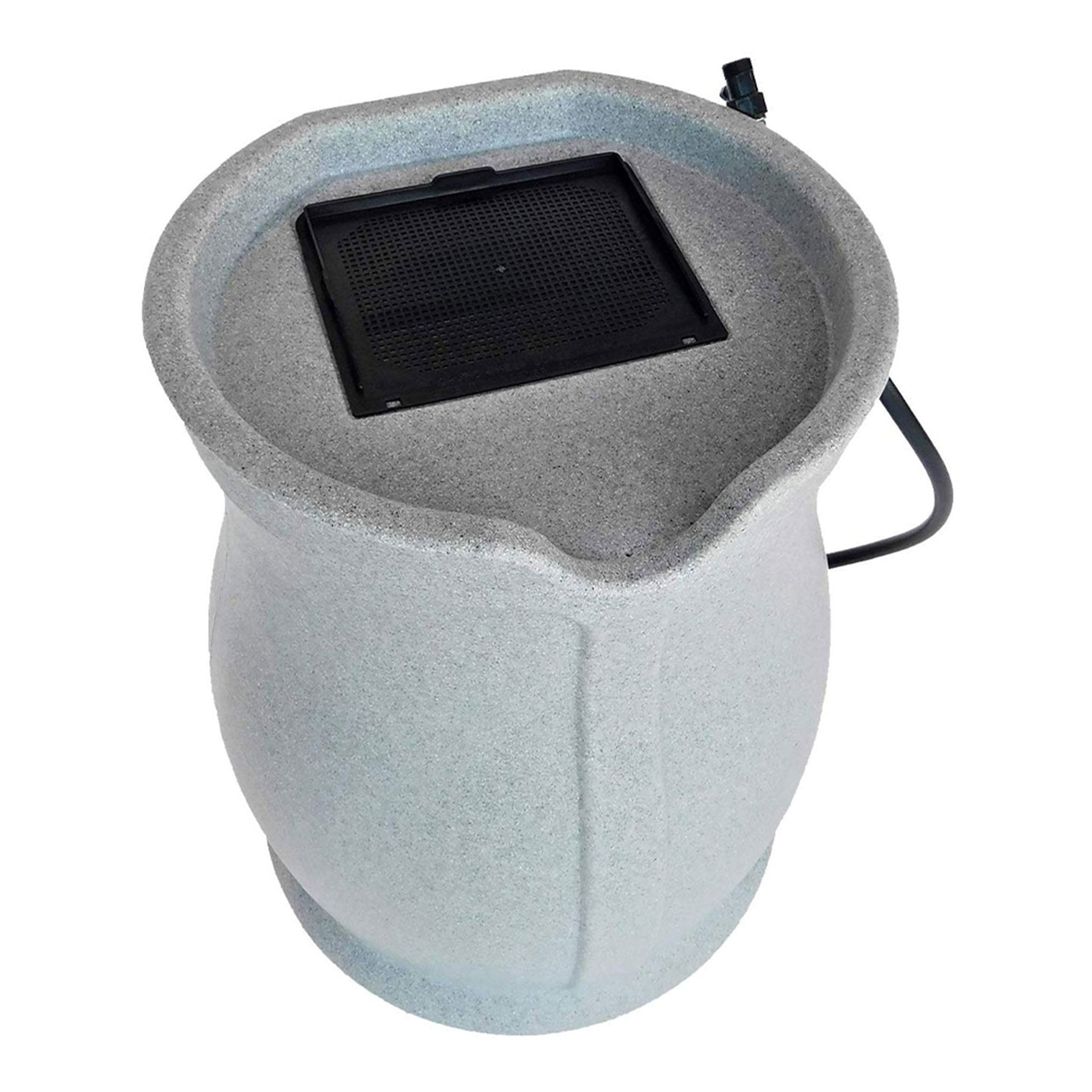 FCMP Outdoor RB-CAT Catalina 45 Gallon Water Rain Catcher Barrel， Granite