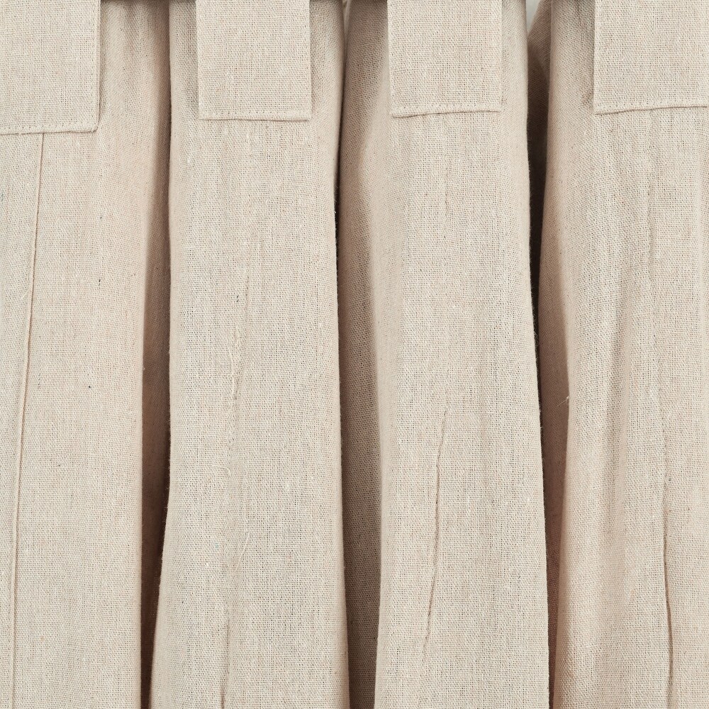 Lush Decor Ruched Waterfall Linen Window Curtain Single Panel   84\