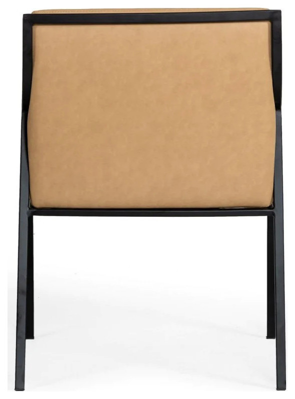 Aya Modern Suede Tan Dining Chair  Set of 2   Midcentury   Dining Chairs   by V.S.D Furniture  Houzz