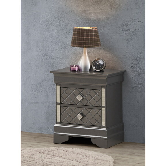 Glory Furniture Verona G6702 N Nightstand  Metalic...