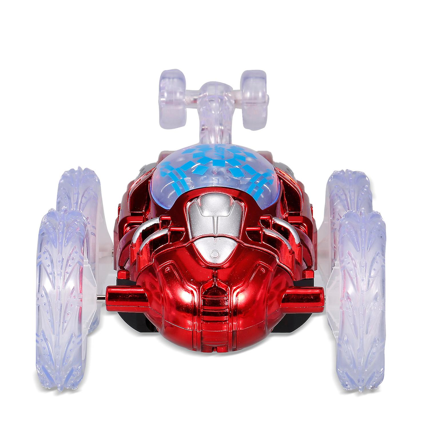 Remote Control Stunt Car Rc Car Toy With Flashing Led Lights 360 Tumbling For Kids Boys Girls