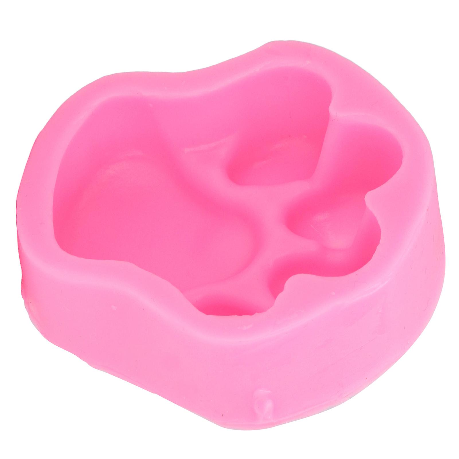 Silicone Mold Flexible Soft Reusable Cat Dog Paw Shape Decoration Mold Baking Tool For Diy Cake Fondantstyle 2 Pink 19-226