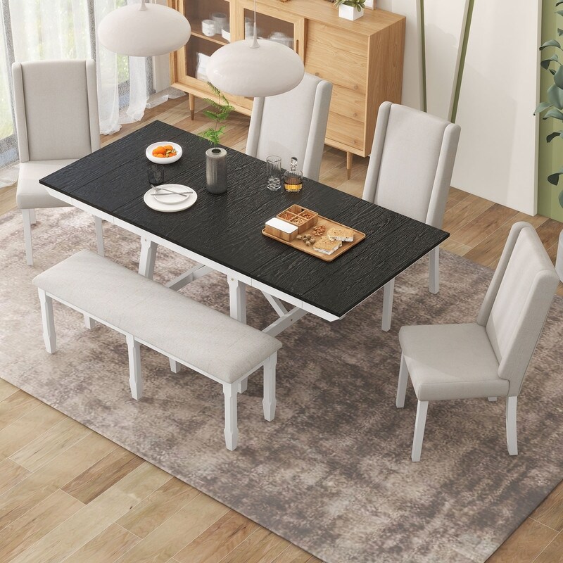 6 Piece Dining Table Set with two 12\