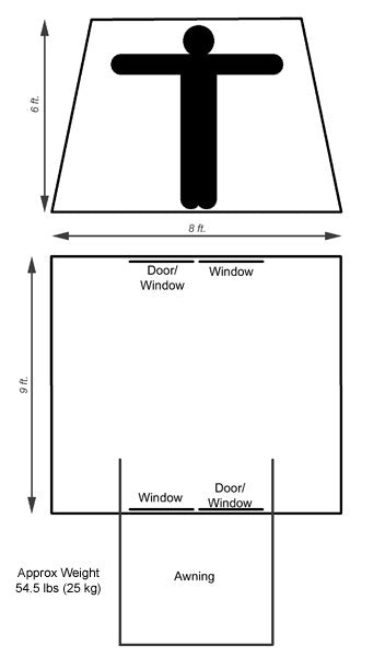 Kodiak Flex-Bow Deluxe 6098 4 Person Tent 9x8