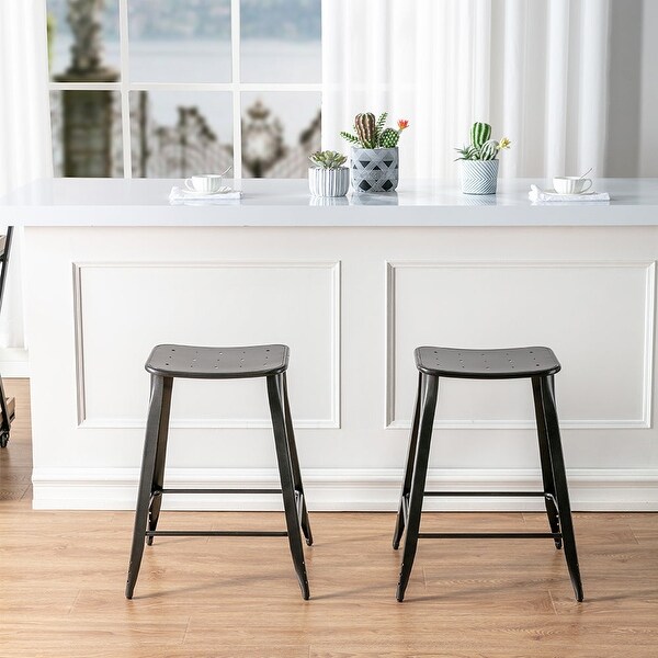 ACEssentials Saddle Backless Barstool 2PK 29