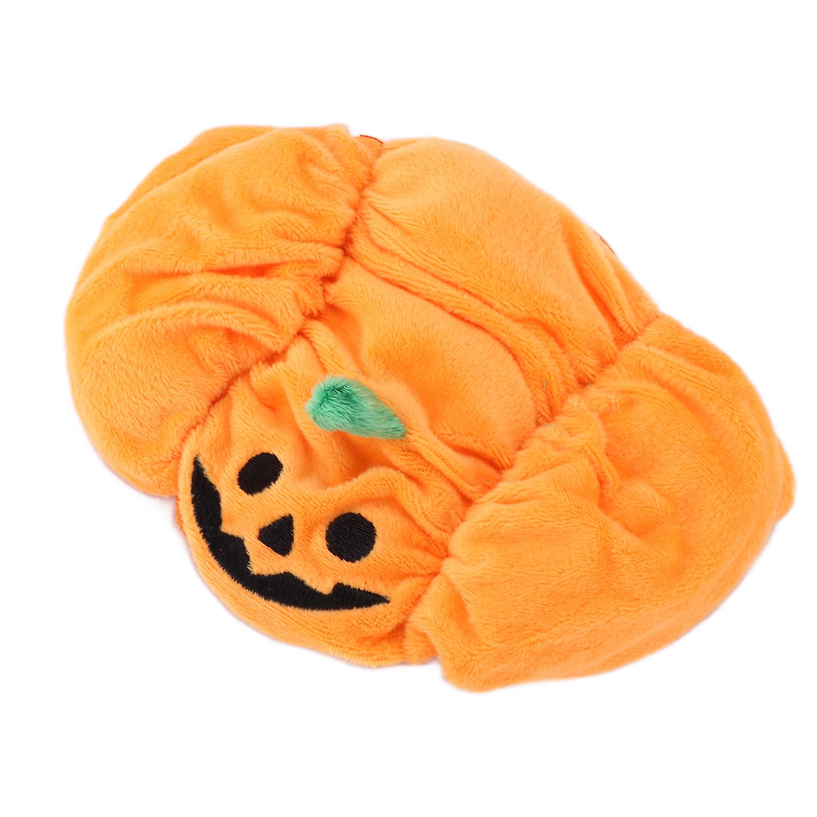 Pet Halloween Pumpkin Hat Soft Adjustable Cat Halloween Headwear For Cats Dogs Rabbits