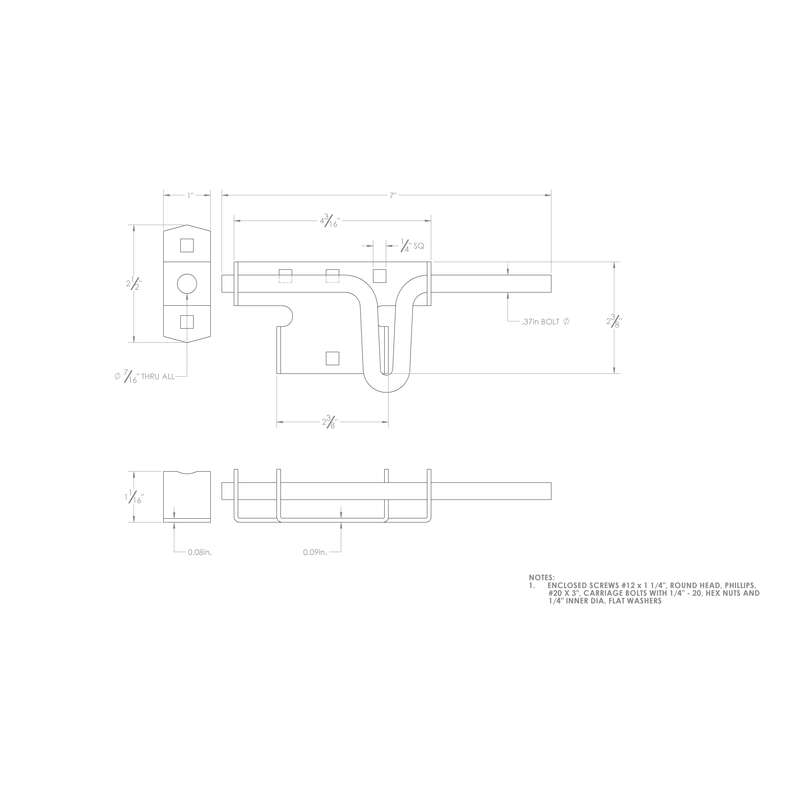 Ace 10.52 in. H X 4.75 in. W X 1.14 in. L Stainless Steel Slide Bolt Gate Latch