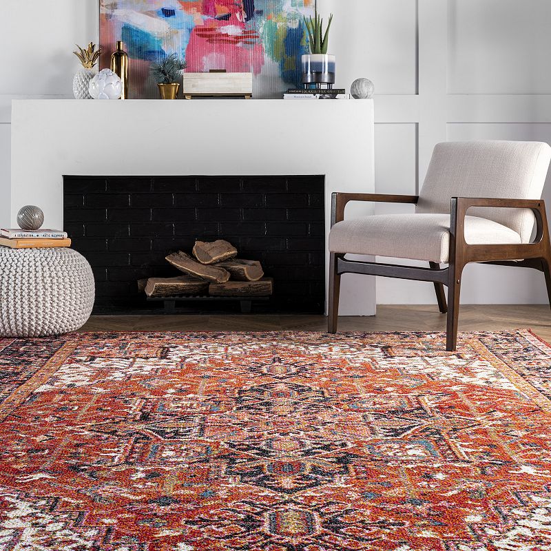 nuLoom Indoor/Outdoor Transitional Emblem Patrice Area Rug