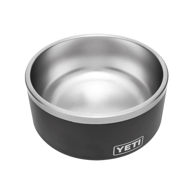 YETI Boomer 8， Stainless Steel， Non-Slip Dog Bowl， Holds 64 Ounces， Black