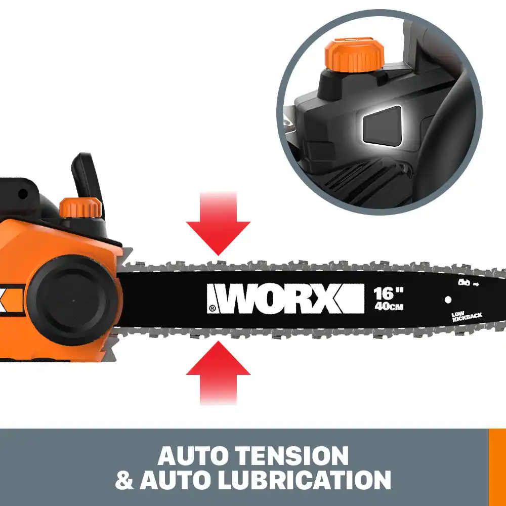 Worx WG303.1 16 in. 14.5 Amp Electric Chainsaw