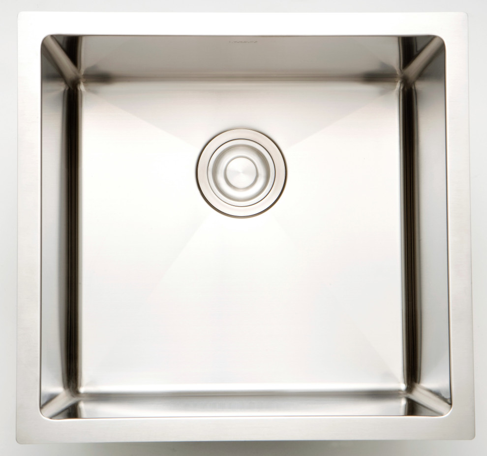 American Imagination 15 quotW Laundry Sink  Brushed Nickel   Utility Sinks   by Kolibri Decor  Houzz