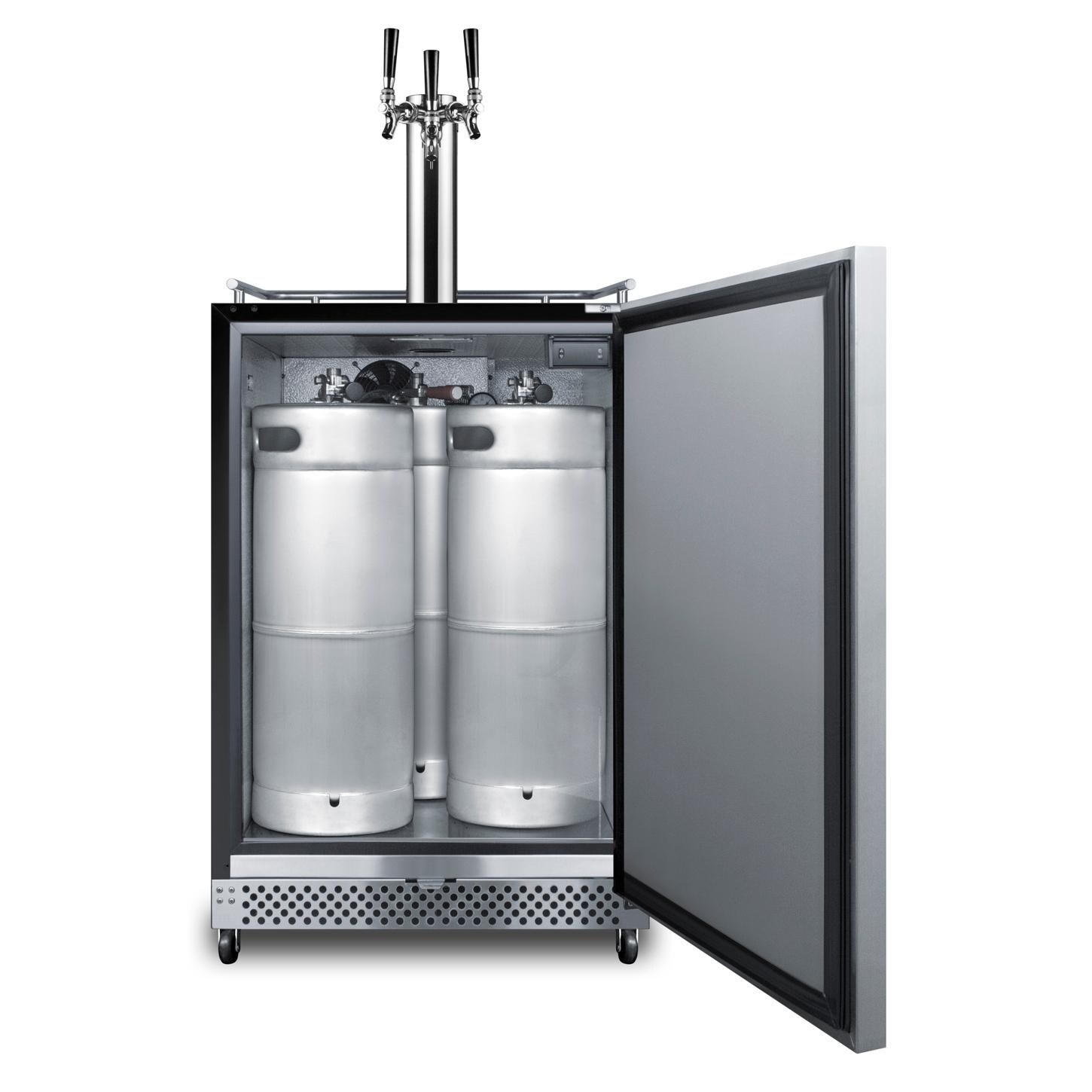 Summit Commercial Outdoor Rated Triple Tap Beer Dispenser / Kegerator