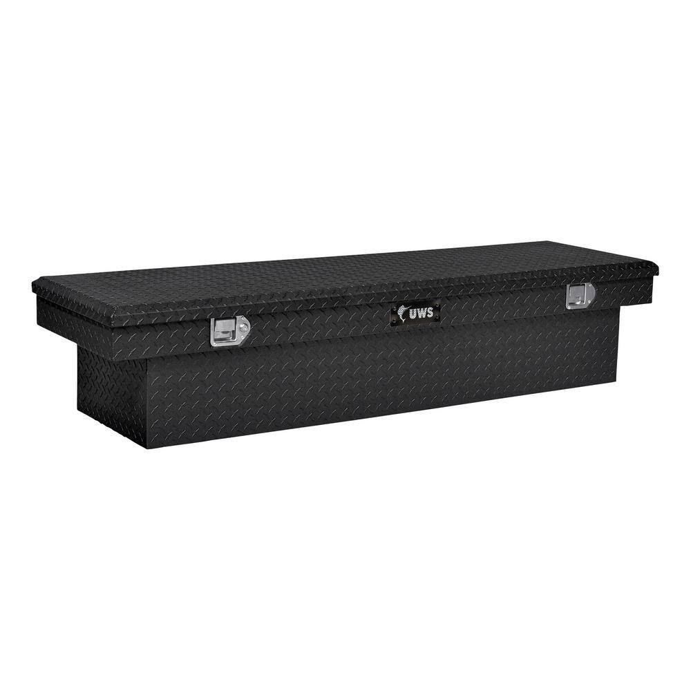 UWS 72.875 in. Matte Black Aluminum Full Size Crossbed Truck Tool Box EC10643