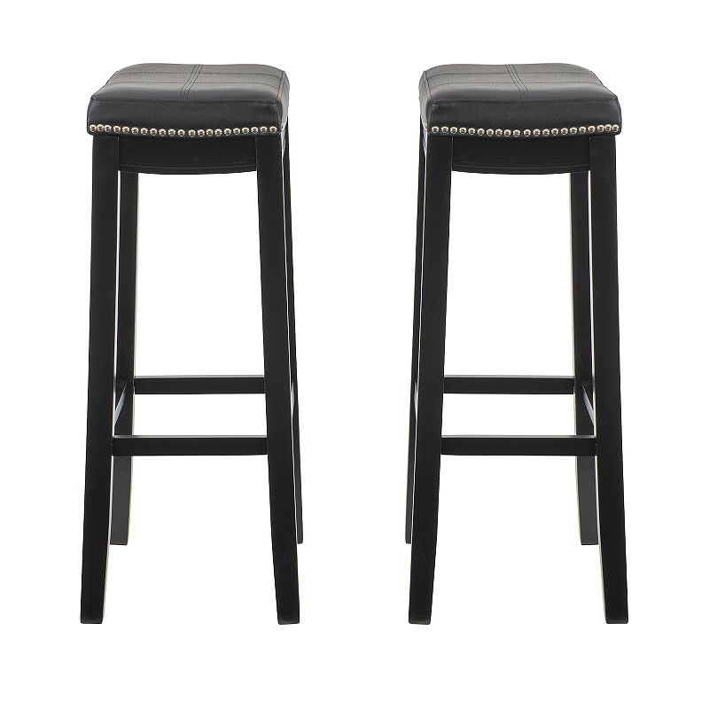 Linon Claridge Bar Stool 2-piece Set