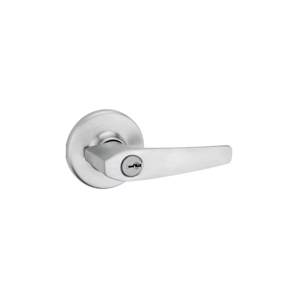 Satin Nickel Keyed Entry Delta Lockset Door Lever