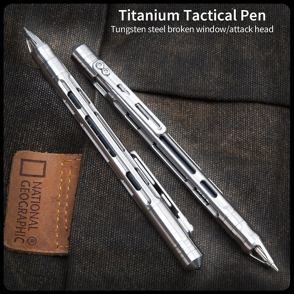 Titanium Alloy Tactical Pen Broken Window Tactical Emergency Self-defense Pen Multi-function Tactical Pencil Self-rescue Artifac